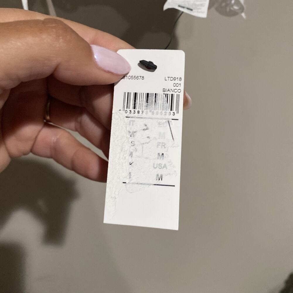 Intimissimi White Eyelet Coquette Lingerie Lounge Sheer Top Cropped Romantic Med - Picture 5 of 6